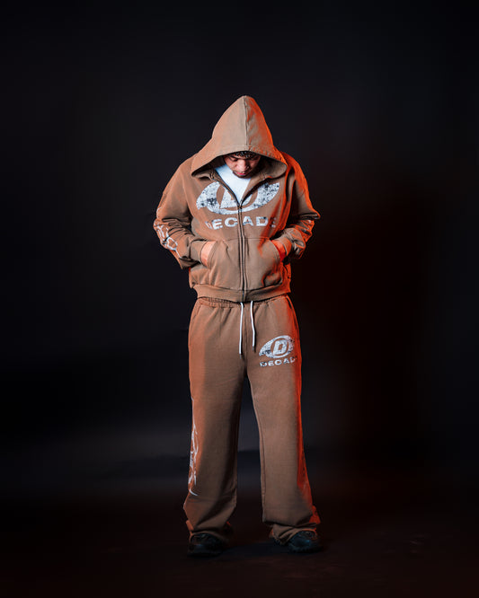 Baggy Sweatpants Mocha Brown